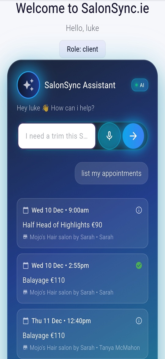 AI assistant checking stock in-app