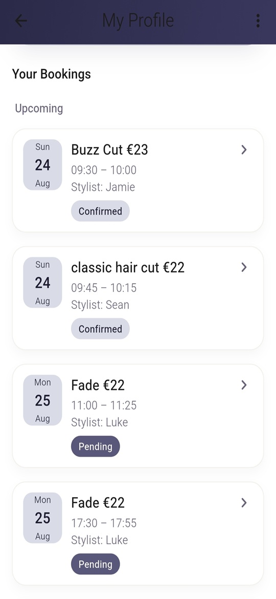 Profile & reminders